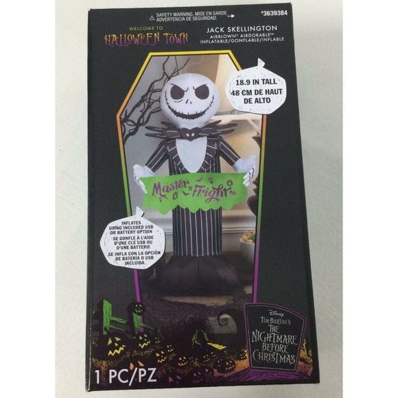 Disney Nightmare Before Christmas Jack Skellington Airblown Inflatable 18" - Picture 2 of 3
